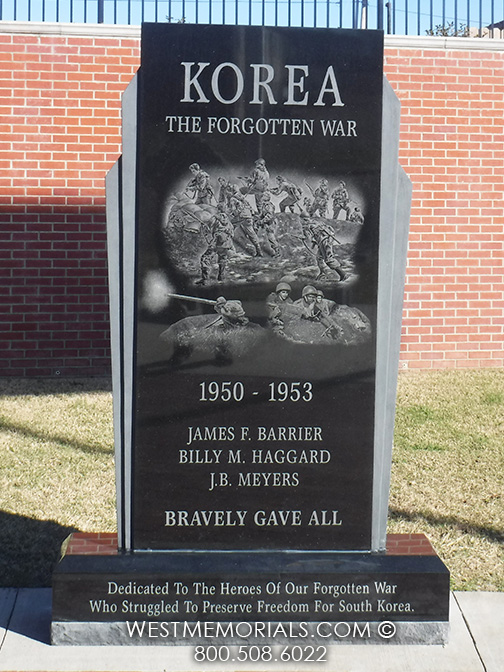 Savannah Korean War black memorial monument for veterans