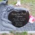 clifton angel heart sculpture with roses gray black headstone