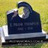 thompson black granite hummingbird flowers headstone gravestone