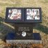 johnson black granite pedestal ceramic photo collage gravestone