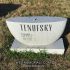 tenofsky gray granite bench double round corners headstone gravestone