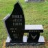 borum black bench modern headstone tombstone