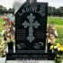 ladislao black gray cowboy hard hand carved gravestone tombstone headstone