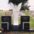 treptow black granite white marble statue angel companion unique modern contemporary headstone