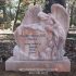 thorne headstone pink peach marble angel tombstone