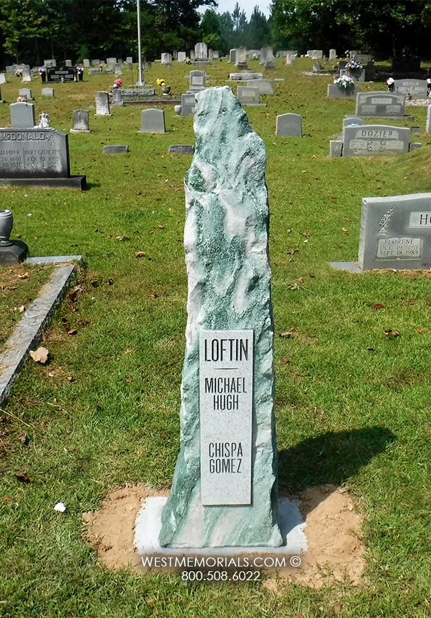 loftin modern natural gravestone headstone upright for grave