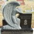 burdick weeping angle black gravestone monument