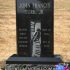 turk black granite musical piano trumpet headstone monument